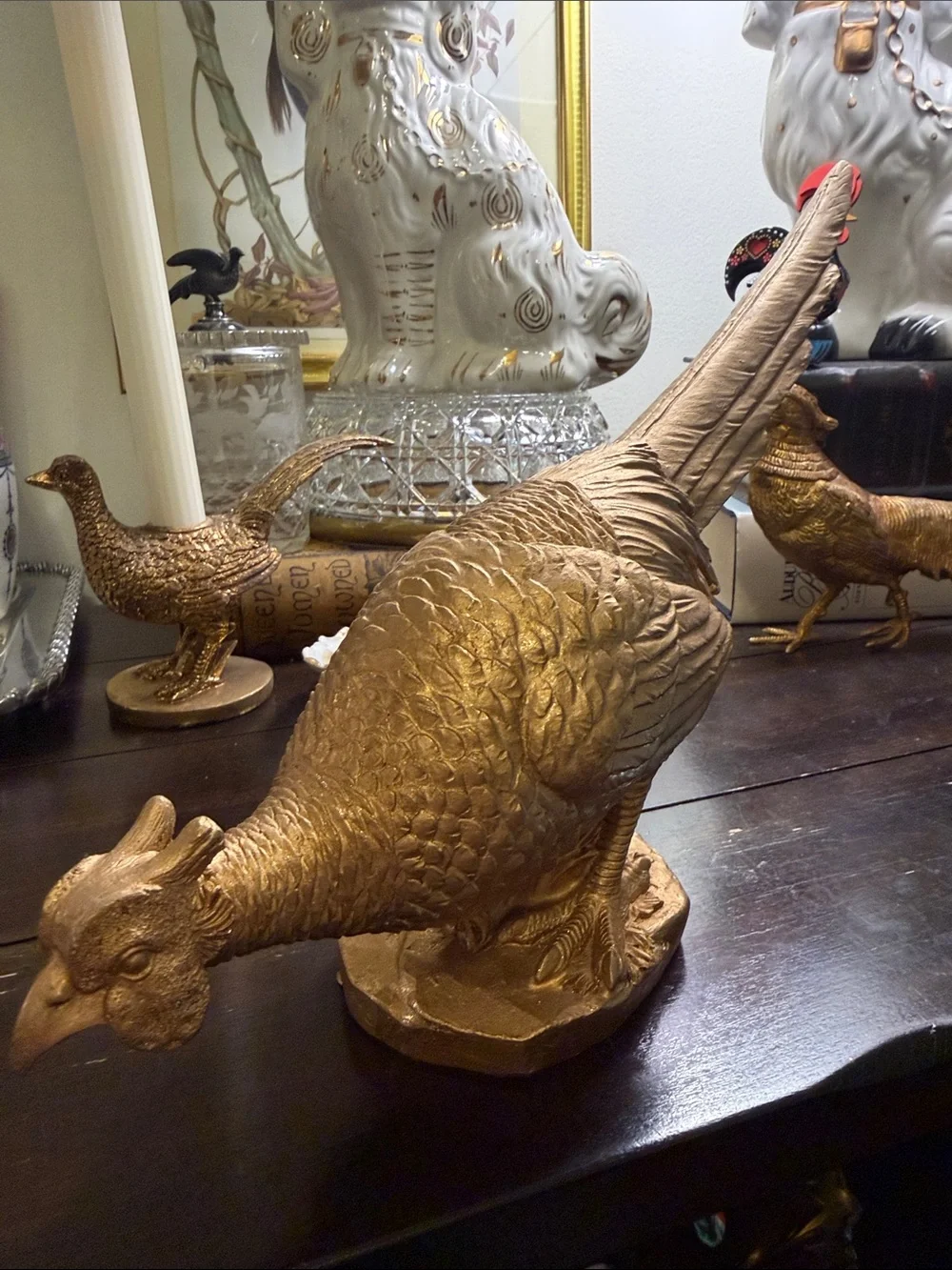 Gold Decorative Pheasant Figurine - Home Accents